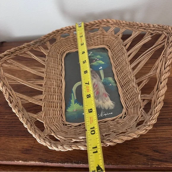 Woven Mexican Peacock feather art - Picture 5 of 7